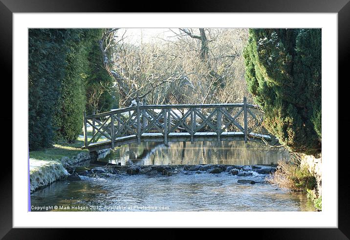 Bridge over the Brook Framed Mounted Print by Mark Hobson
