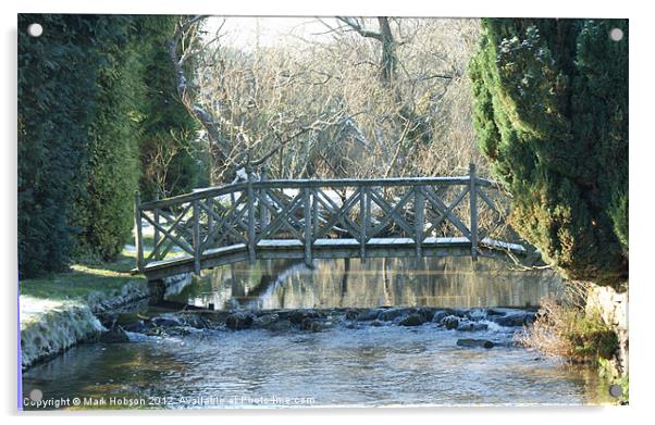 Bridge over the Brook Acrylic by Mark Hobson