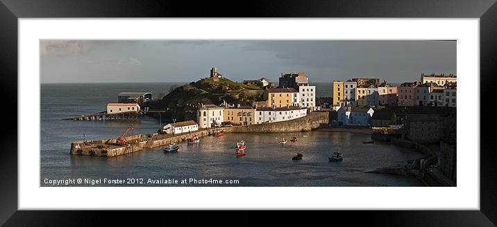 Tenby Harbour Framed Mounted Print by Creative Photography Wales