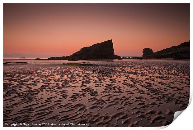 The Rock Broadhaven Print by Creative Photography Wales