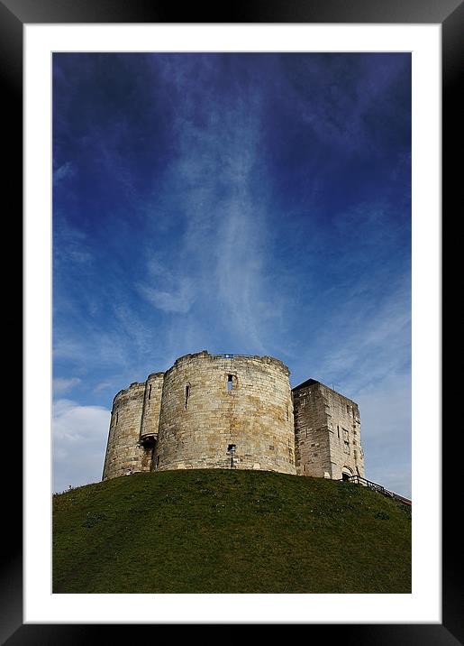 Clifford's Tower: A Cloud-Kissed Citadel Framed Mounted Print by Graham Parry