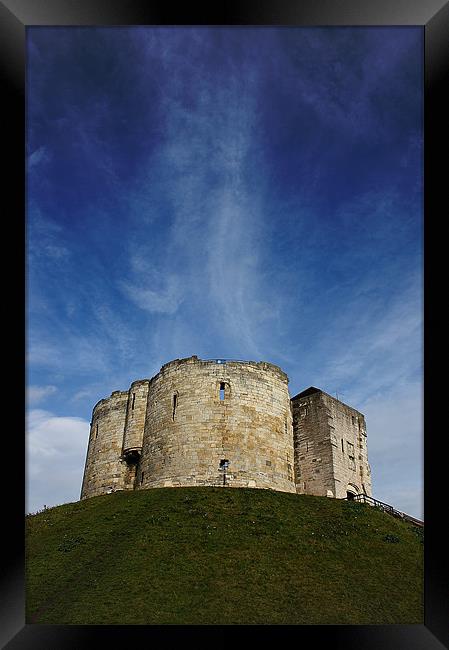 Clifford's Tower: A Cloud-Kissed Citadel Framed Print by Graham Parry