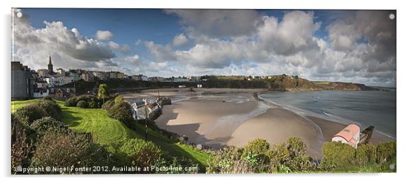 North Beach Tenby Acrylic by Creative Photography Wales