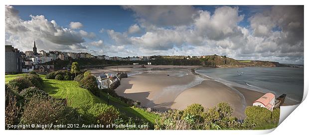 North Beach Tenby Print by Creative Photography Wales