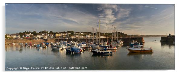 Saundersfoot Harbour Acrylic by Creative Photography Wales