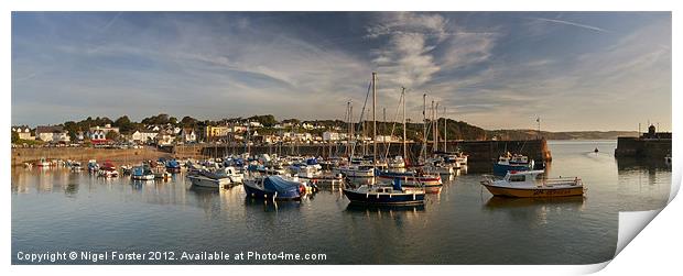 Saundersfoot Harbour Print by Creative Photography Wales