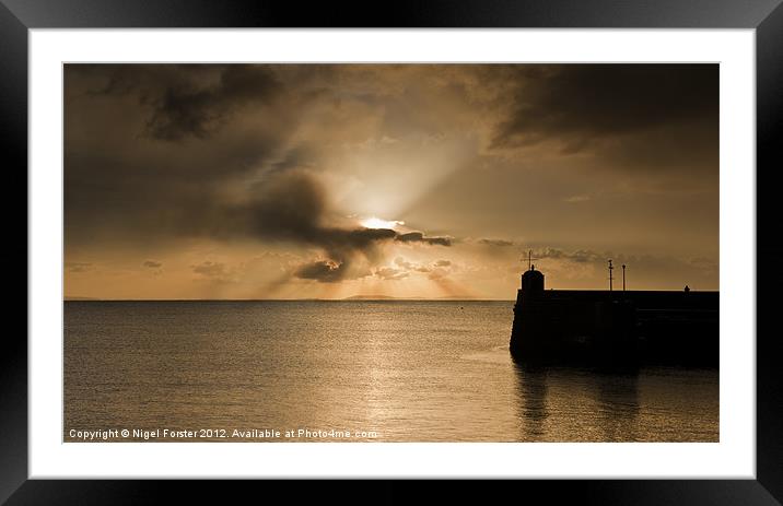 Saundersfoot Dawn Framed Mounted Print by Creative Photography Wales