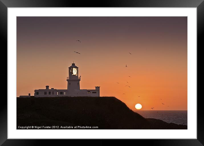 Strumble Head Sunset Framed Mounted Print by Creative Photography Wales