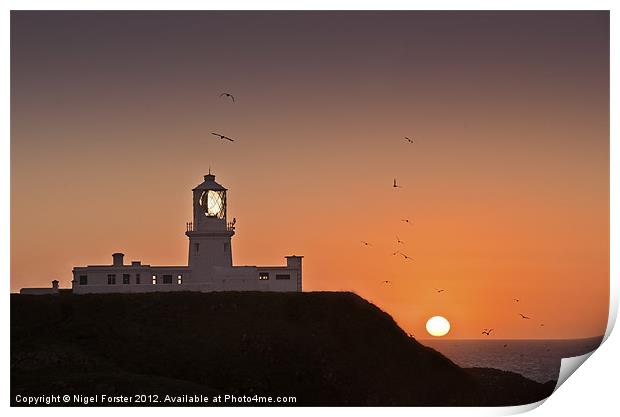 Strumble Head Sunset Print by Creative Photography Wales