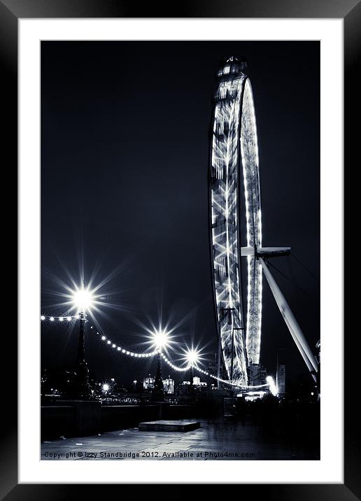 London Eye Night Shot Framed Mounted Print by Izzy Standbridge