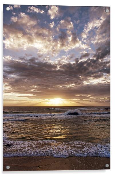 Ocean Sunrise Acrylic by Sue Wotton
