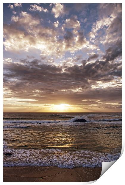 Ocean Sunrise Print by Sue Wotton