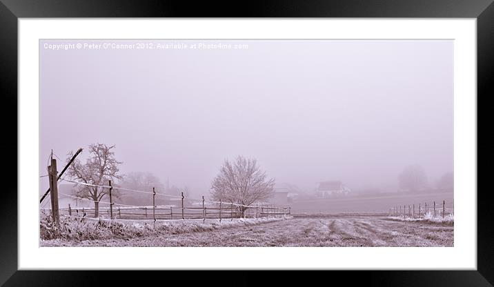 Frosted Winter Racetrack Framed Mounted Print by Canvas Landscape Peter O'Connor