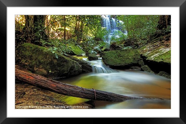 Serenity in the Mountains Framed Mounted Print by Mark Lucey