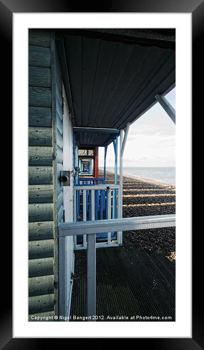 Beach Huts at Herne Bay Framed Mounted Print by Nigel Bangert