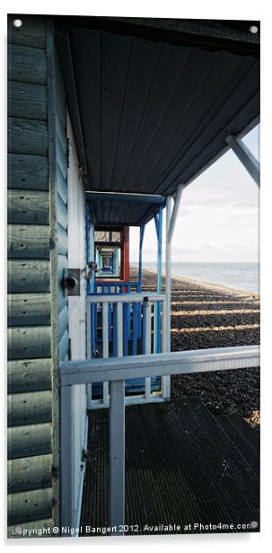 Beach Huts at Herne Bay Acrylic by Nigel Bangert