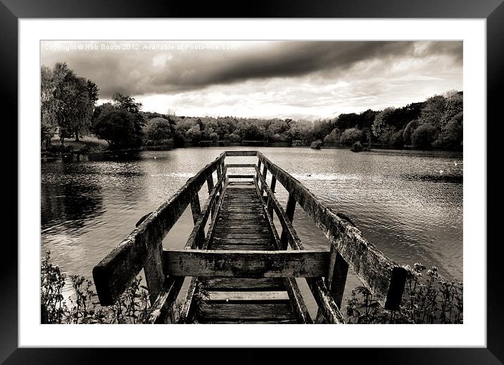 'On Osbourne's Pond' B & W Framed Mounted Print by Rob Booth