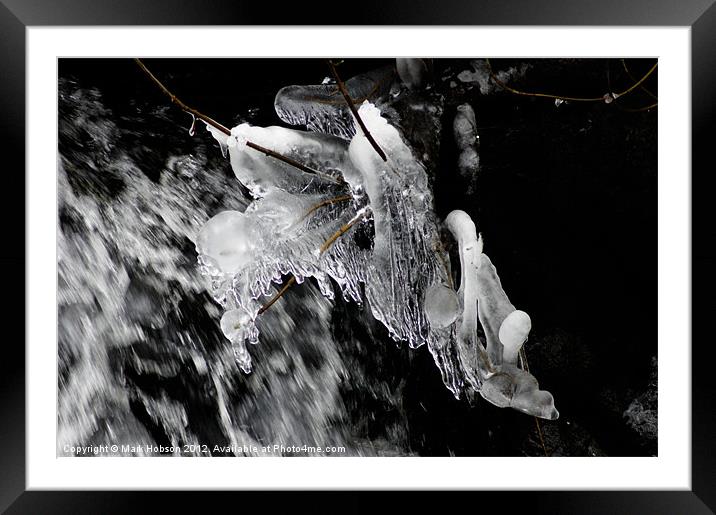 Ice Falls Framed Mounted Print by Mark Hobson