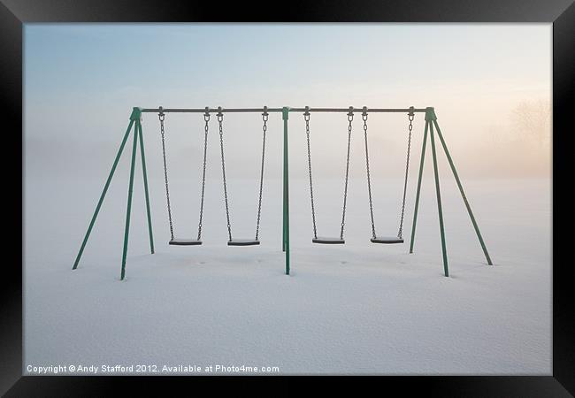 Swings Framed Print by Andy Stafford