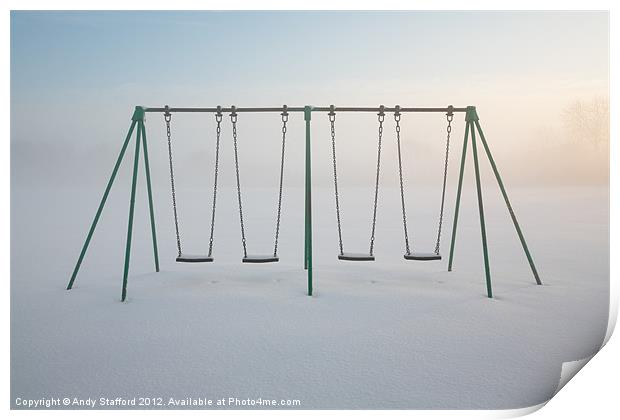 Swings Print by Andy Stafford