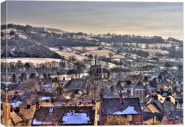 Wirksworth From Above Canvas Print by Alison Streets