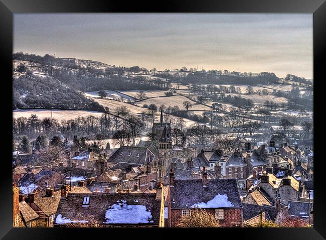 Wirksworth From Above Framed Print by Alison Streets