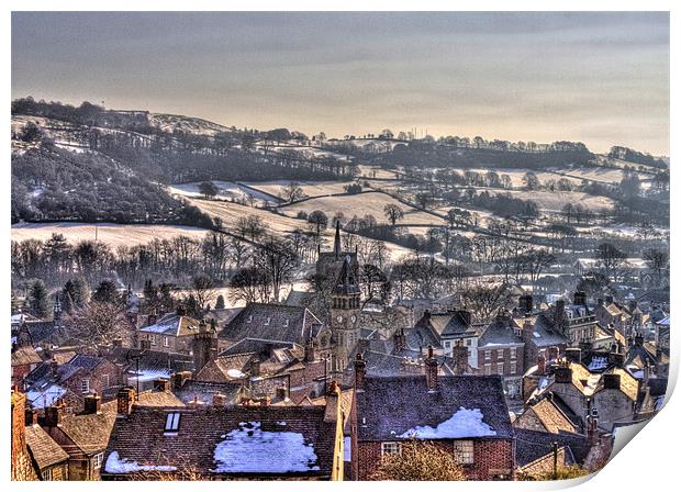 Wirksworth From Above Print by Alison Streets