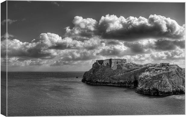 St Catherines Rock Tenby Pembrokeshire Canvas Print by Steve Purnell