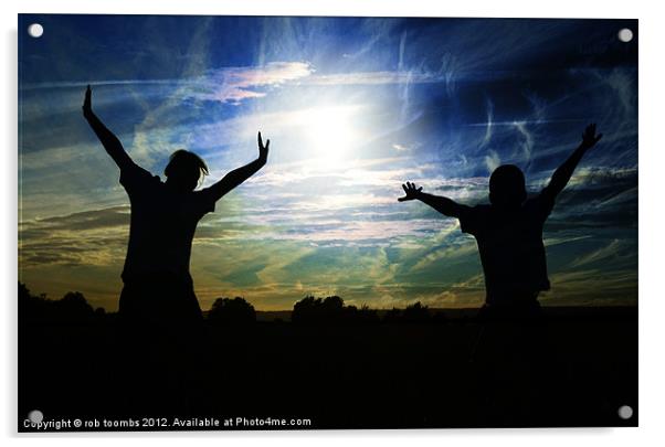 A JOYFUL SILHOUETTE Acrylic by Rob Toombs