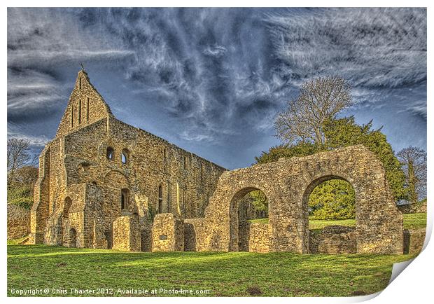 Battle Abbey Ruins Print by Chris Thaxter