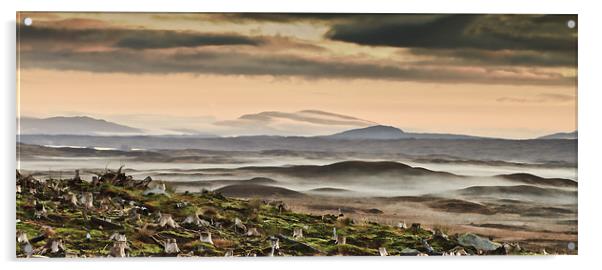 Misty Rannoch Moor Acrylic by John Barrie