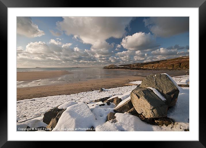 Whitesands winter view Framed Mounted Print by Creative Photography Wales