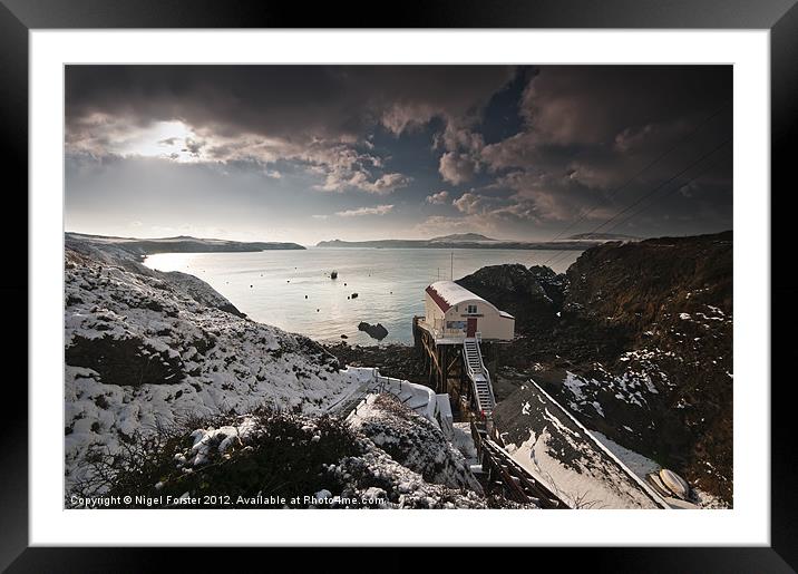 St Justinians Winter view Framed Mounted Print by Creative Photography Wales