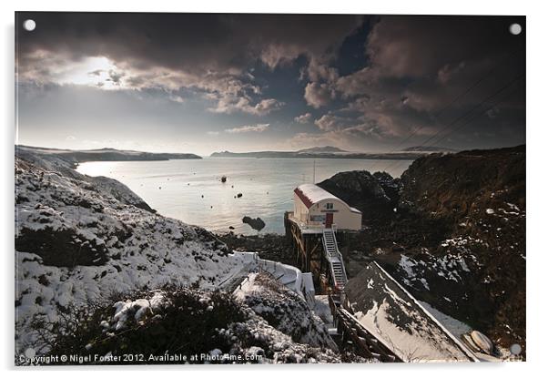 St Justinians Winter view Acrylic by Creative Photography Wales
