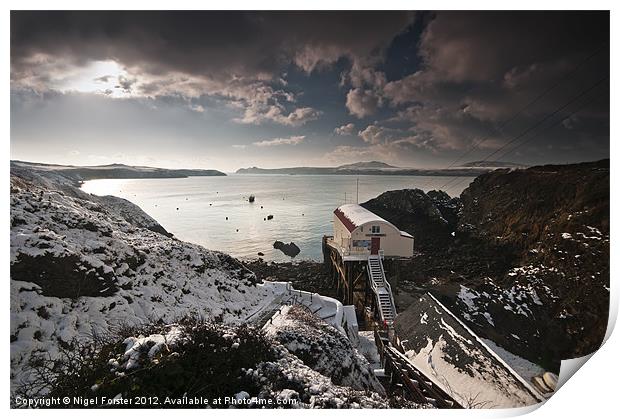 St Justinians Winter view Print by Creative Photography Wales