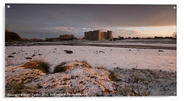 Carew Castle Acrylic by Creative Photography Wales