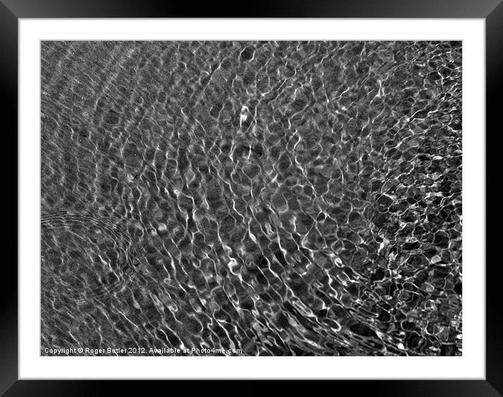 Ripples on the Beach Framed Mounted Print by Roger Butler