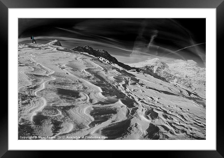 Snowdon mountaineer Framed Mounted Print by Creative Photography Wales