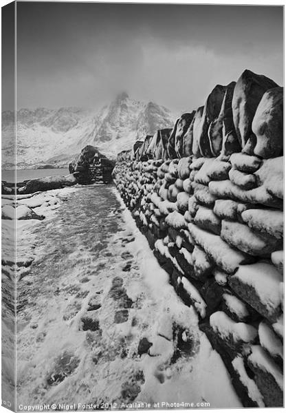 Snowy wall Canvas Print by Creative Photography Wales