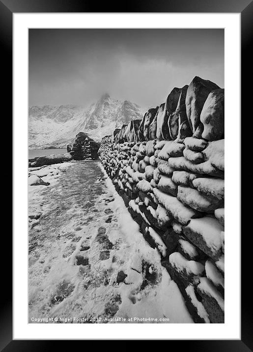 Snowy wall Framed Mounted Print by Creative Photography Wales
