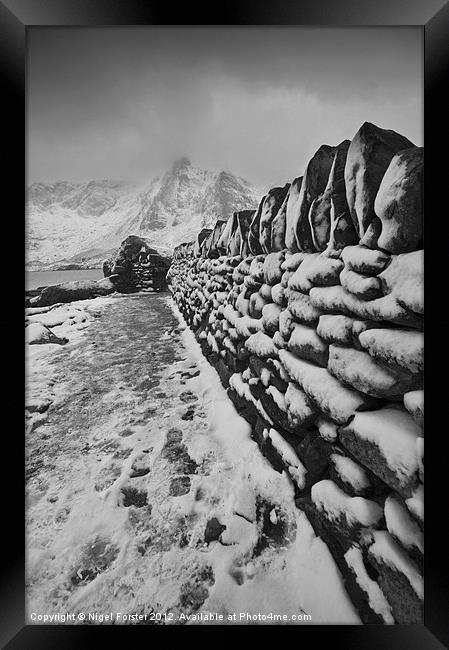 Snowy wall Framed Print by Creative Photography Wales