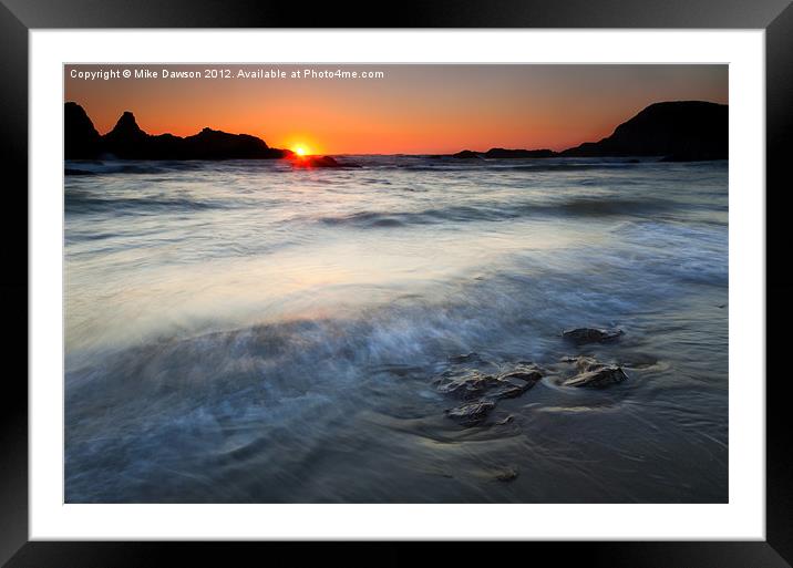 Sunset Uncovered Framed Mounted Print by Mike Dawson