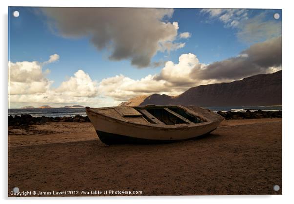 Beached Boat Acrylic by James Lavott