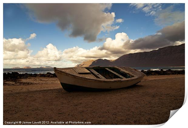 Beached Boat Print by James Lavott