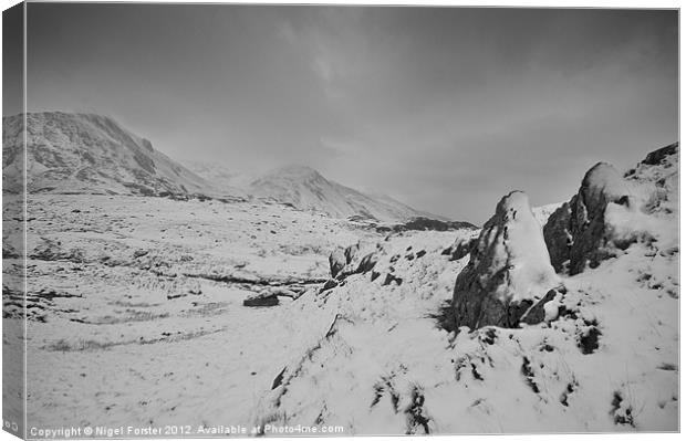 Winter Rock Canvas Print by Creative Photography Wales
