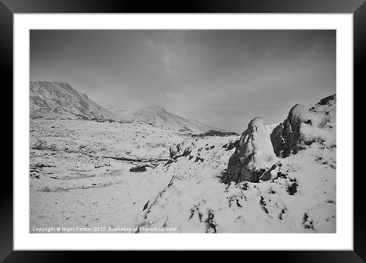 Winter Rock Framed Mounted Print by Creative Photography Wales