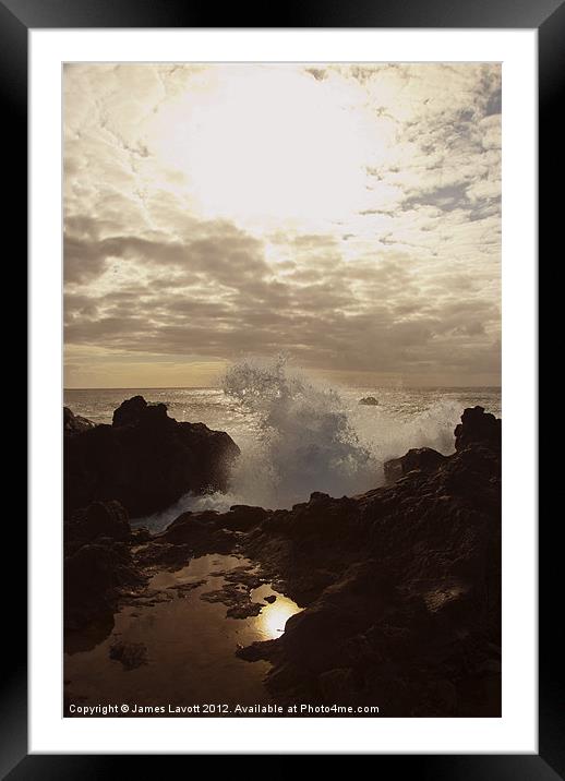 Sea Crashes Framed Mounted Print by James Lavott