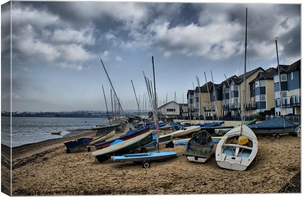 Boats on the beach Canvas Print by Andy dean