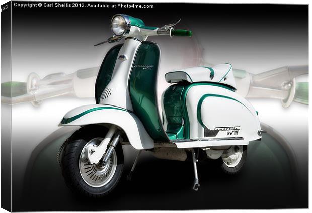 Mod scooter Canvas Print by Carl Shellis