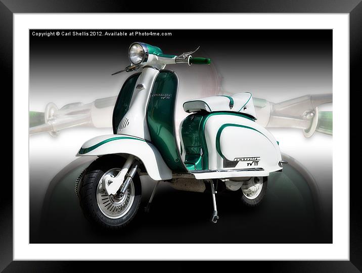 Mod scooter Framed Mounted Print by Carl Shellis